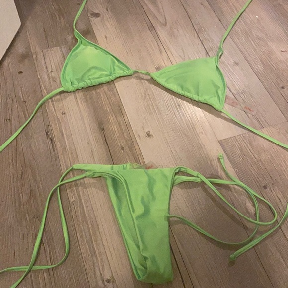 green large shein bathing suit